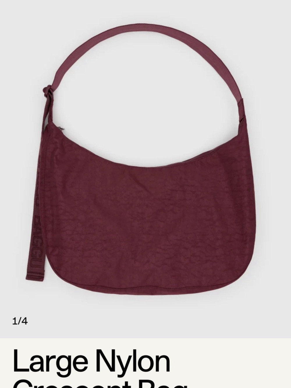 BAGGU Large Crescent Bag - Mahogany